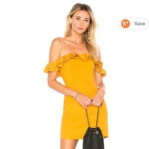 Emery Off The Shoulder Ruffle Dress from Revolve